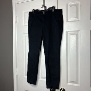 Old Navy 12 Petite Black Skinny Pants Women’s Stretch Mid Rise
